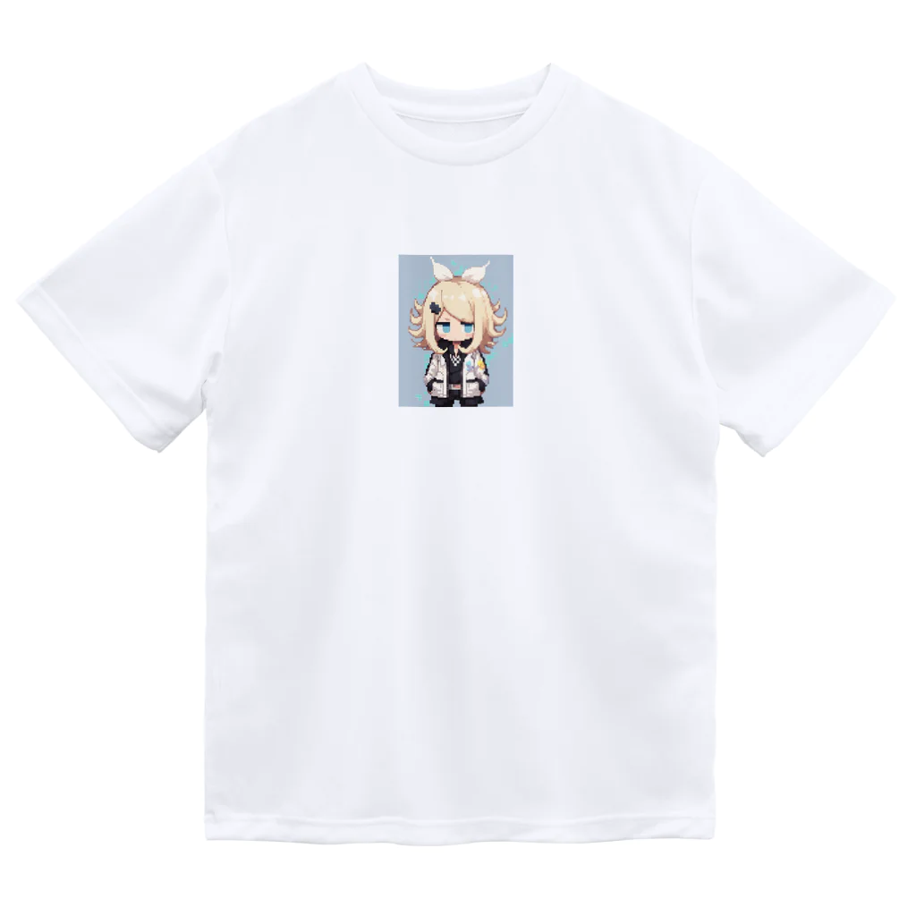 牡羊イチの金髪 少女 ピクセルアート Dry T-Shirt