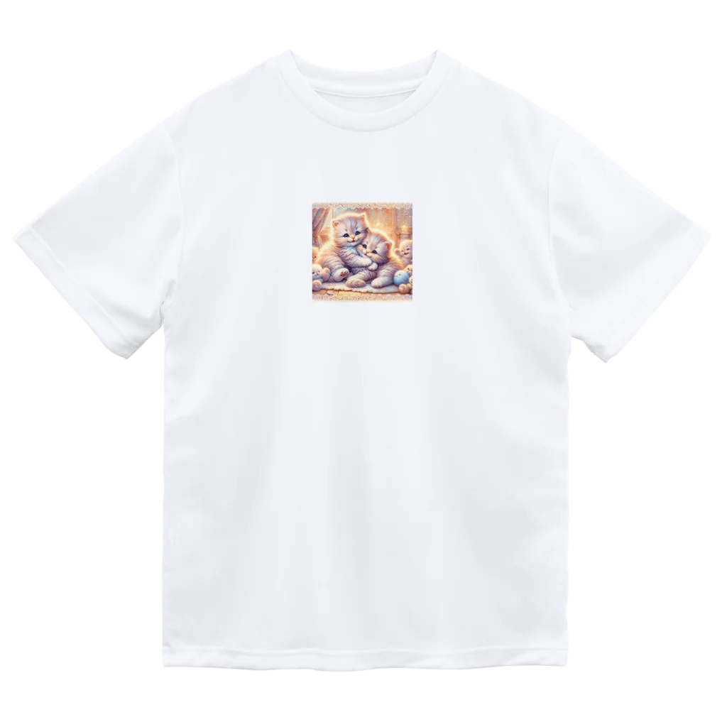 Yuya-Naganoの仲良く遊ぶ兄弟の猫 ドライTシャツ