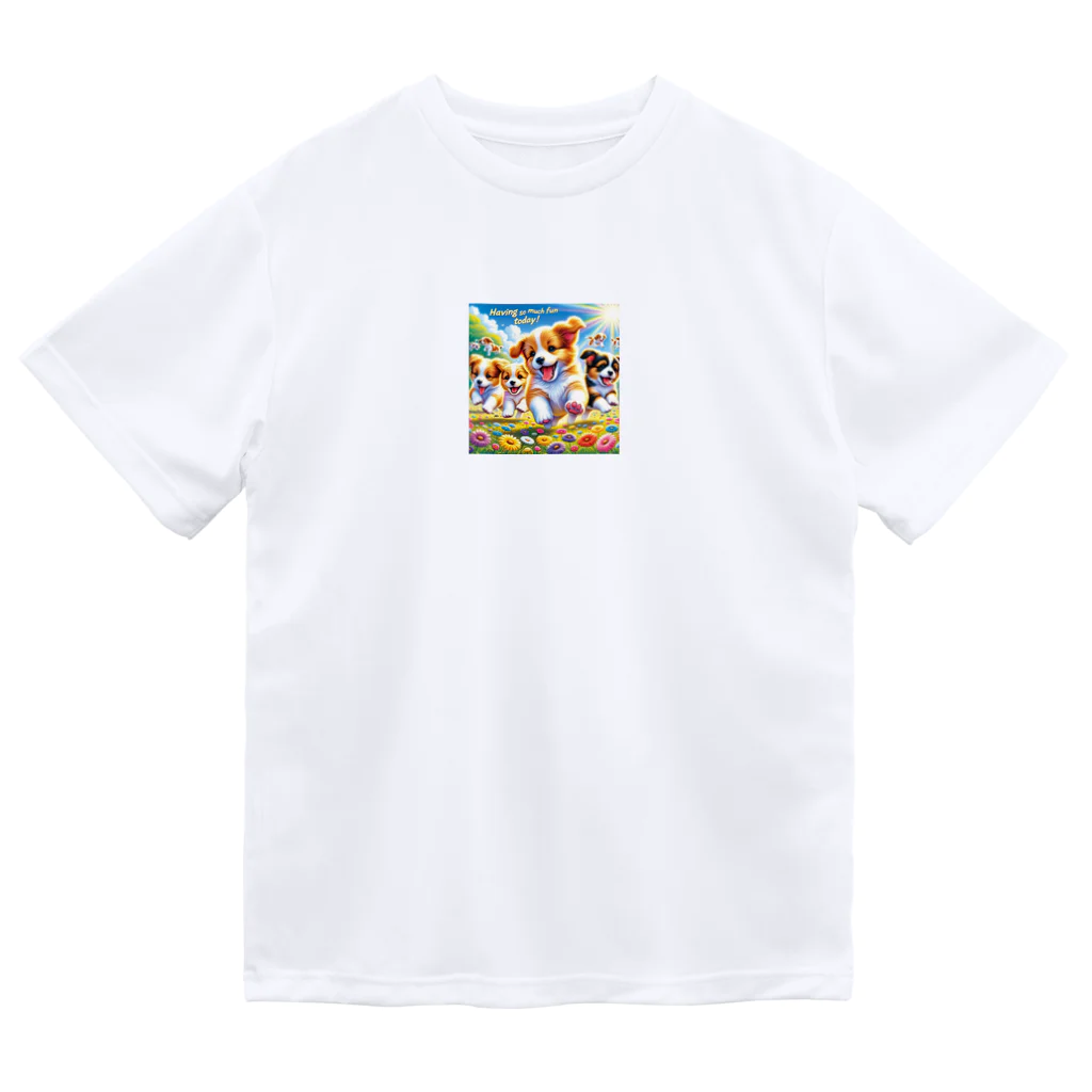 Yuya-Naganoの仲良くかけっこしてるワンちゃん達 Dry T-Shirt