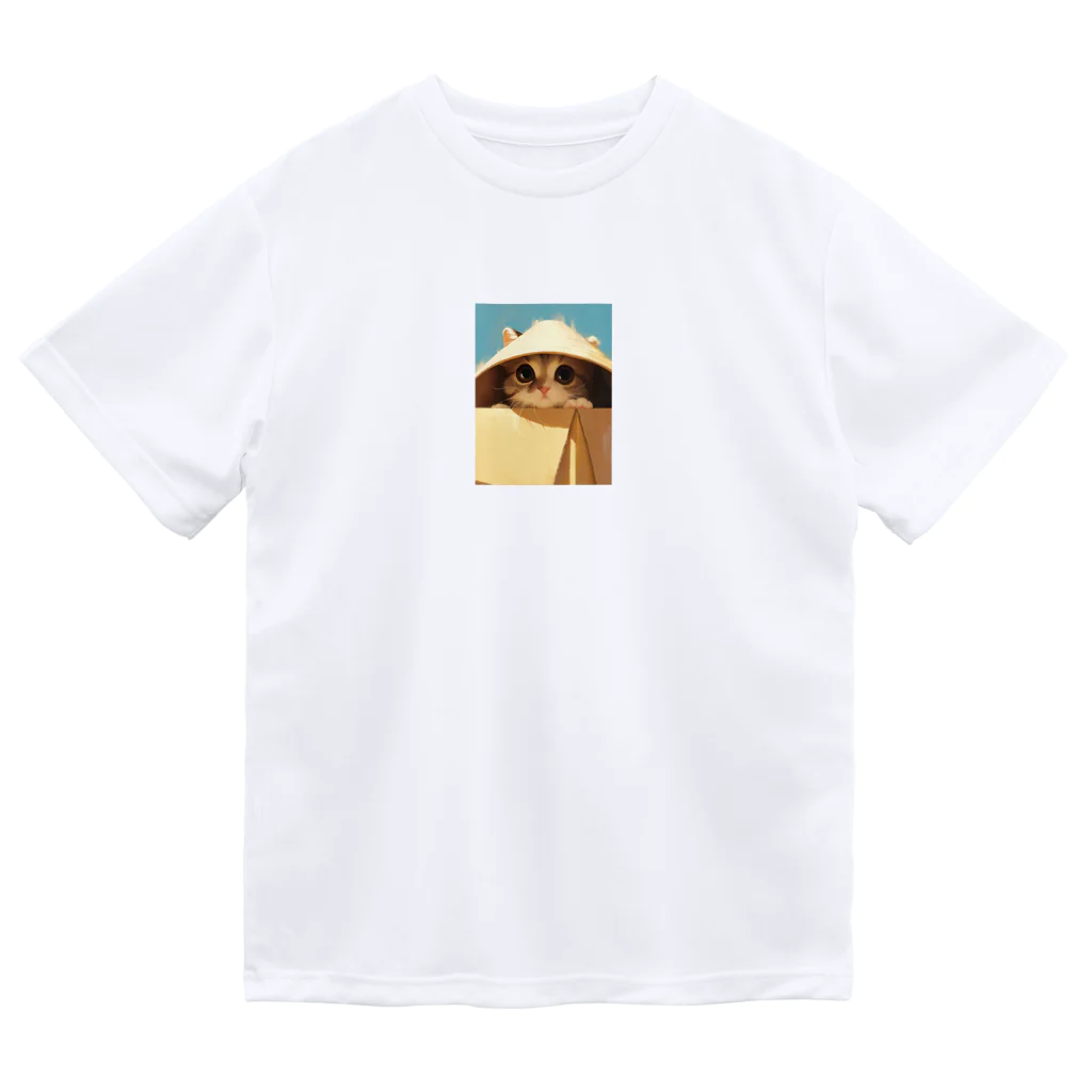 AQUAMETAVERSEの箱からのぞいている子猫　ラフルール　1859 Dry T-Shirt