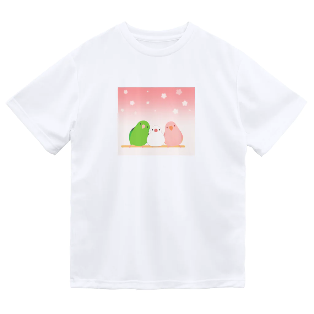 ぽっぽこ本舗の三色インコ Dry T-Shirt