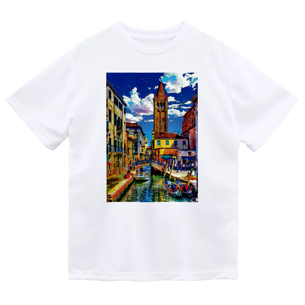 GALLERY misutawoのイタリア ヴェネツィアのサン・バルナバ橋 ドライTシャツ