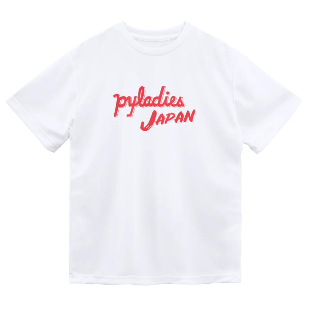 PyLadiesTokyoのPyLadies Japan 赤文字ver ドライTシャツ