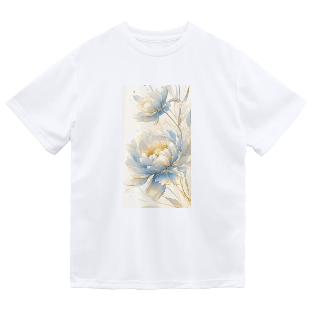 cute styleのLucky Flower Silver Blue Dry T-Shirt