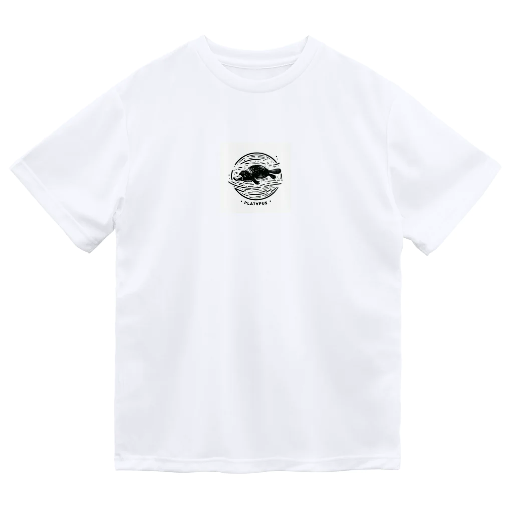 c-kichiのカモノハシ水墨画風 Dry T-Shirt