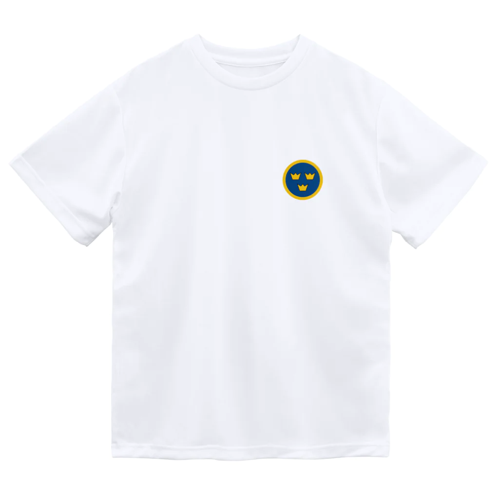 puikkoの国籍マーク　スウェーデン（ワンポイント） ドライTシャツ
