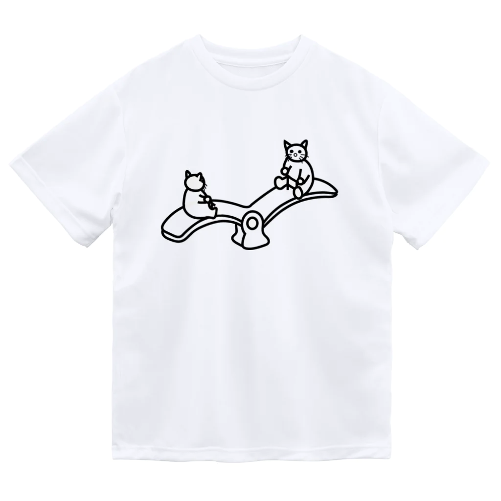eugorameniwaの猫のシーソー ドライTシャツ