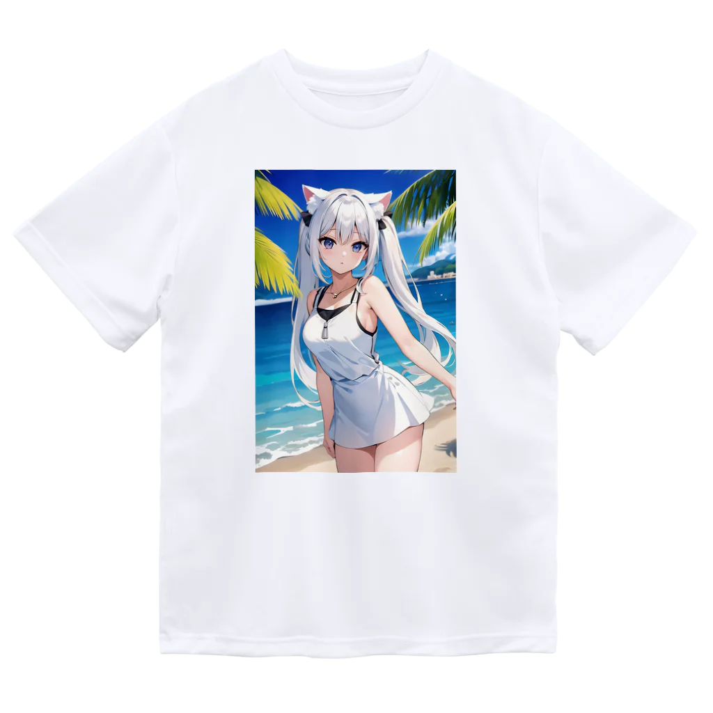 魔法猫少女ルナの魔法猫少女ルナ ビーチ15 高校生 ドライTシャツ