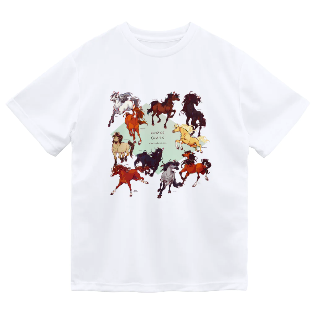 mofuwaのHORSE COAT Dry T-Shirt