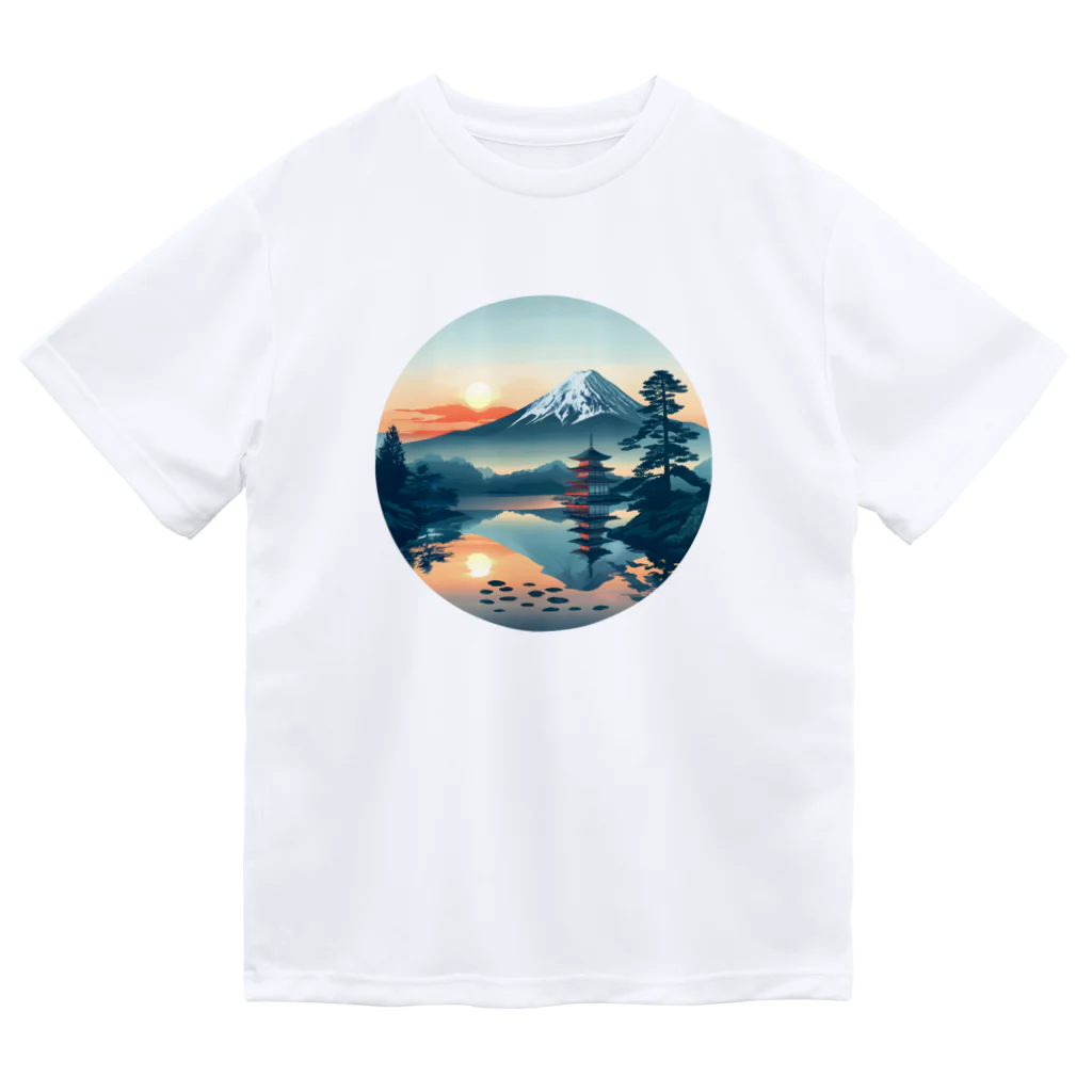 Stylo Tee Shopの和風お寺の景色 ドライTシャツ