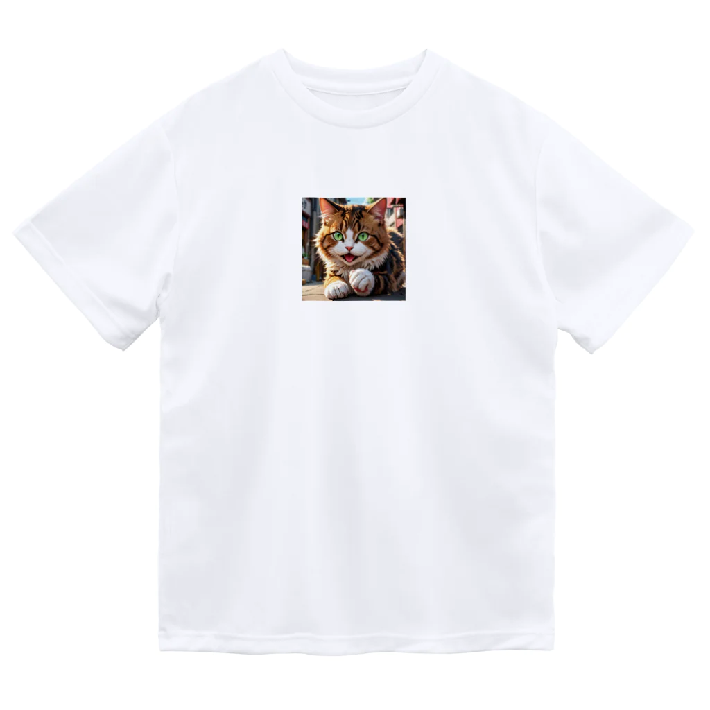 oz-chanの何かしようとしてる猫 ドライTシャツ