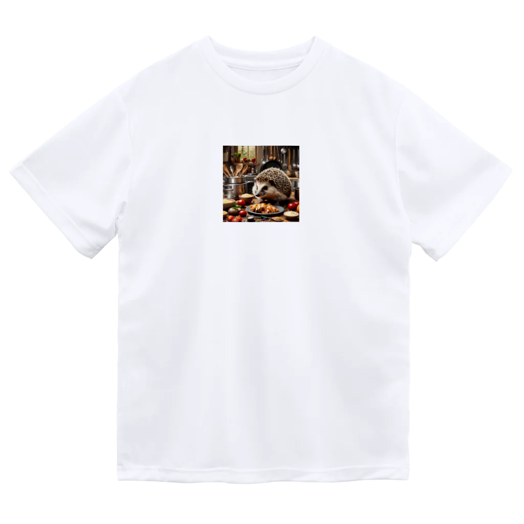 takas　shopの料理をするハリネズミ（ハリー君） Dry T-Shirt