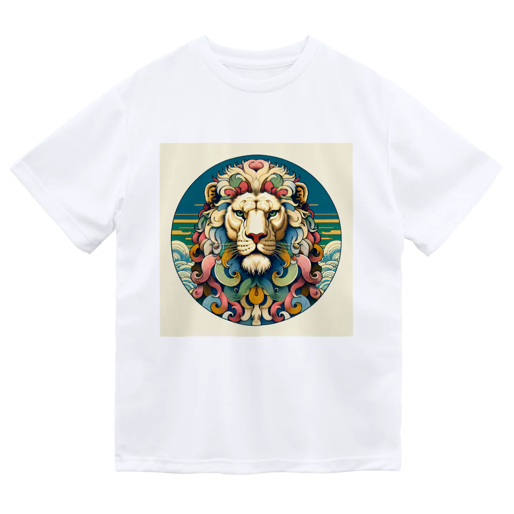 chaochao0701の浮世絵風　ライオン（顔）"Ukiyo-e style lion (face)."  "浮世繪風格的獅子（臉）。" Dry T-Shirt