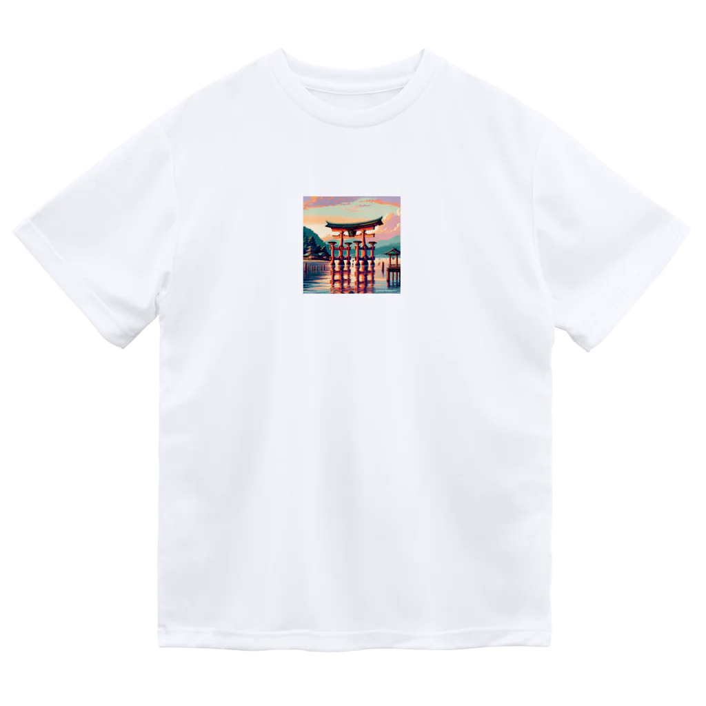 Pixel Art Goodsの厳島神社（pixel art） ドライTシャツ