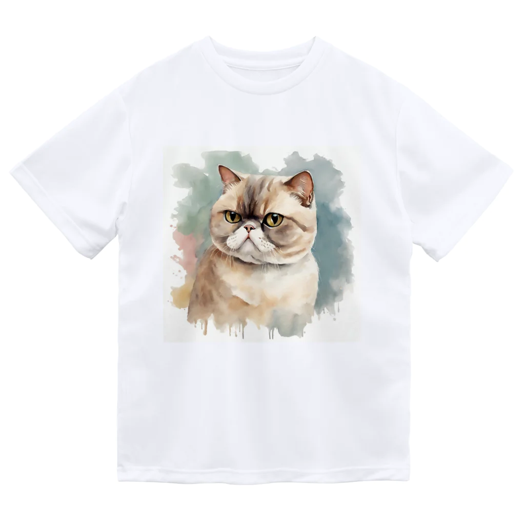 yae_8の猫　ストリートアート風 ドライTシャツ