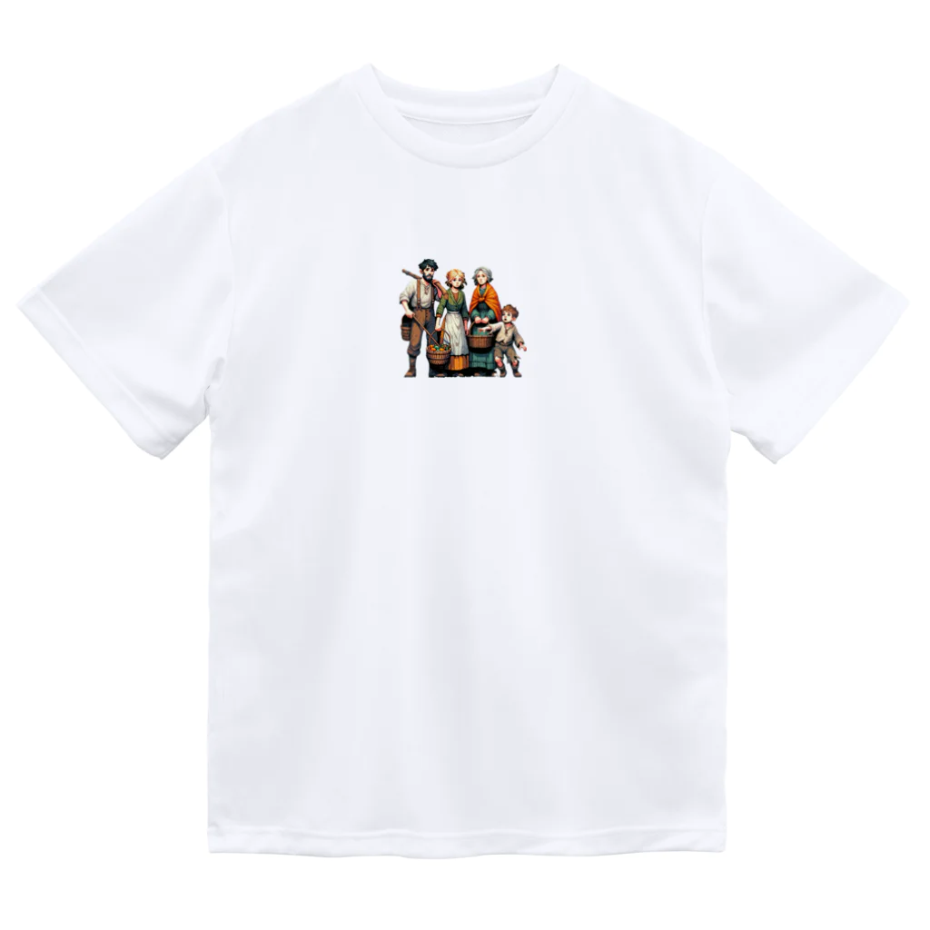 Pixel Art Goodsの村人（pixel art） ドライTシャツ