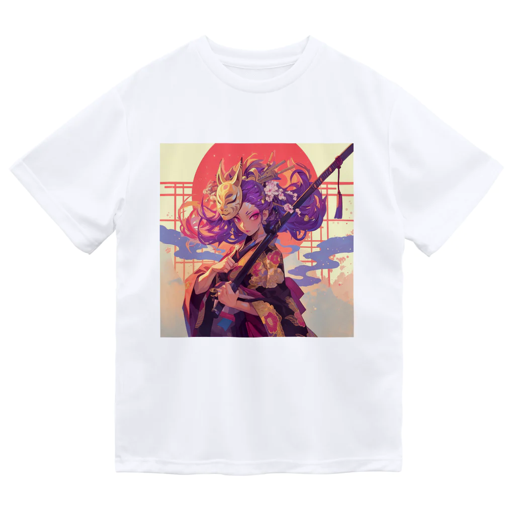 AQUAMETAVERSEの夕焼けに舞う、仮面の戦姫 Marsa 106 ドライTシャツ