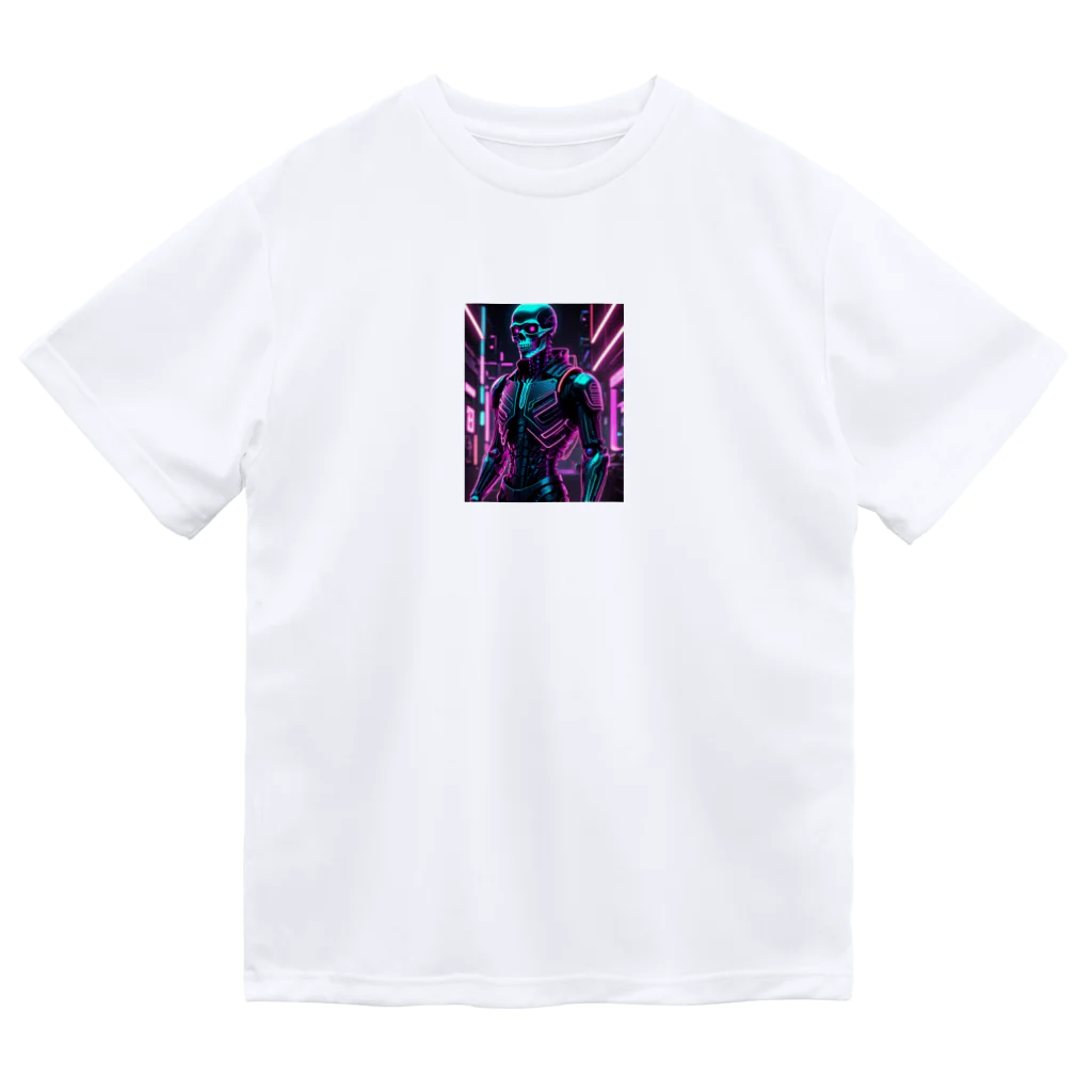 Skeletonの超クールな骸骨のサイバーパンクアート！ Dry T-Shirt