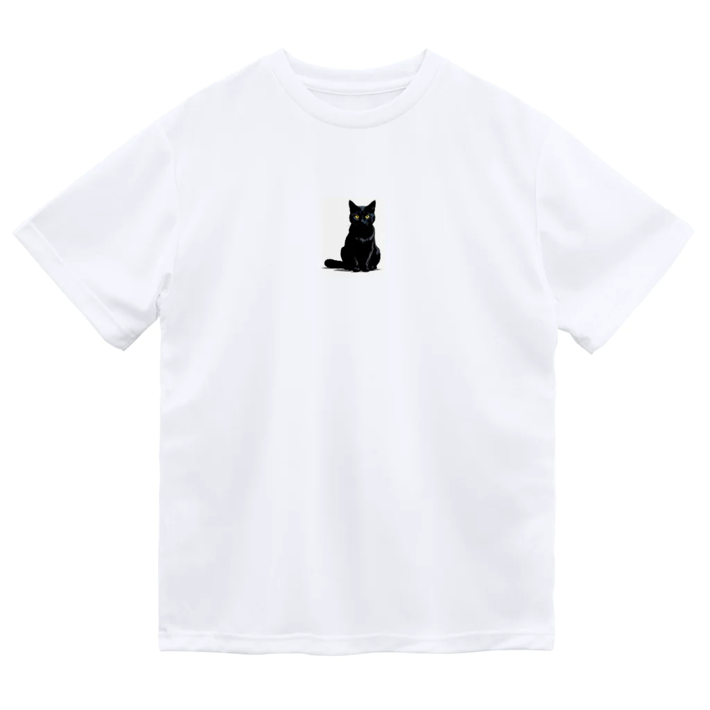 studio eizoの黒猫の思い (=^・^=) ドライTシャツ