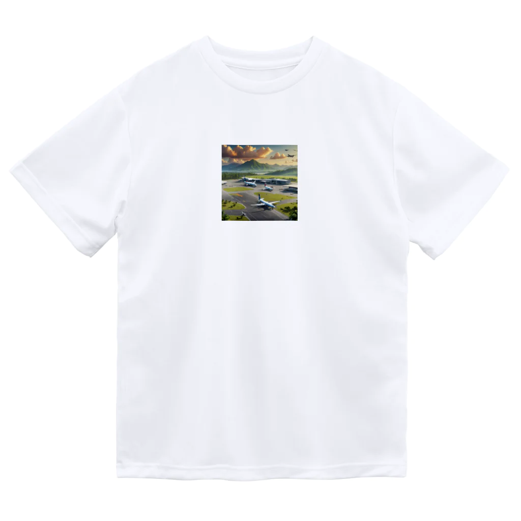 TakeKAKEのお洒落な常夏の空港風景 ドライTシャツ