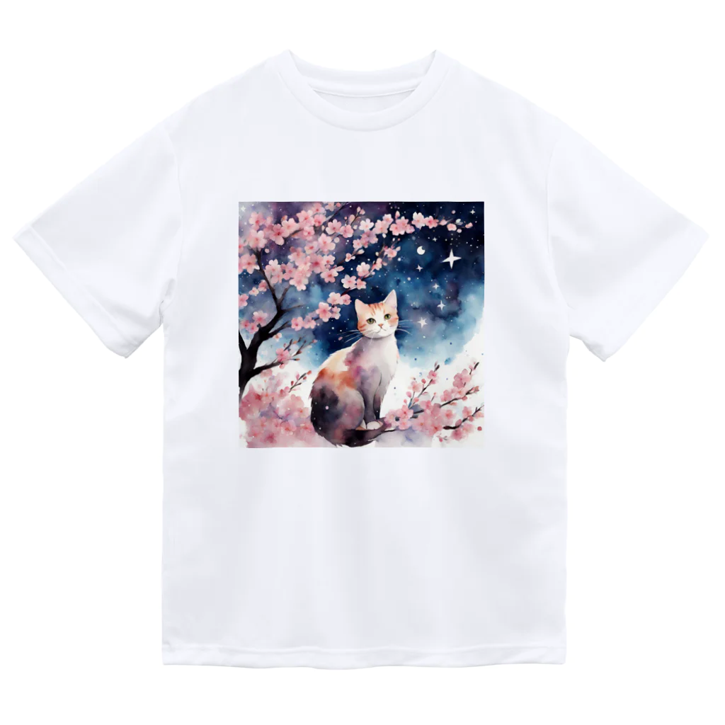 星降る夜にのsakura cat1 Dry T-Shirt