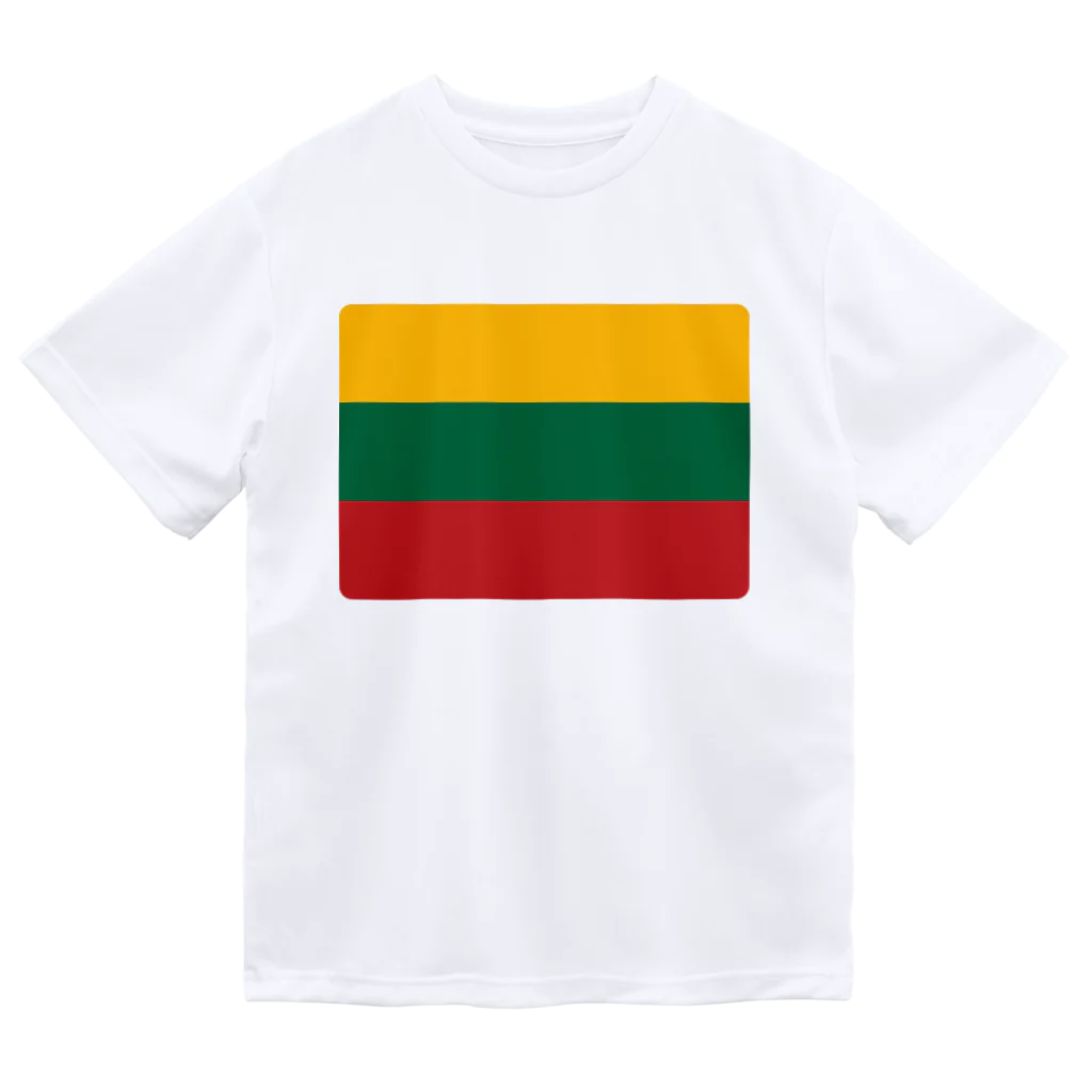 お絵かき屋さんのリトアニアの国旗 ドライTシャツ