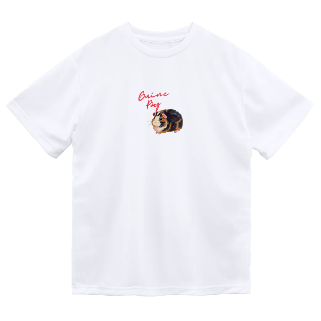 OKameMolꕤ︎︎オカメモルの油絵風「GuineaPig」三毛モルモット ドライTシャツ