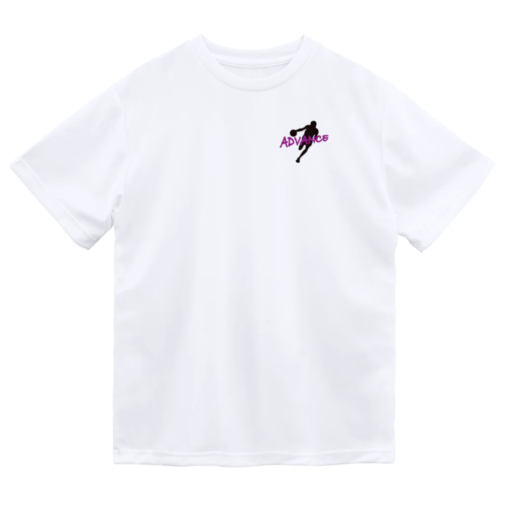 ADVANCE_basketballのADVANCE(黒ロゴ) Dry T-Shirt