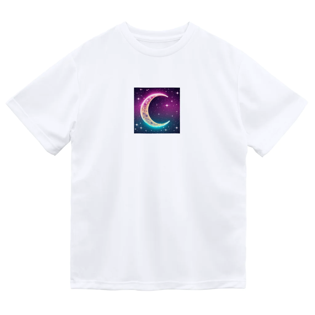 moonlightcatのグラデーションネオンカラームーン ドライTシャツ