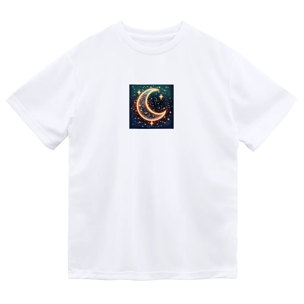 moonlightcatのキラキラ輝くお月様 Dry T-Shirt