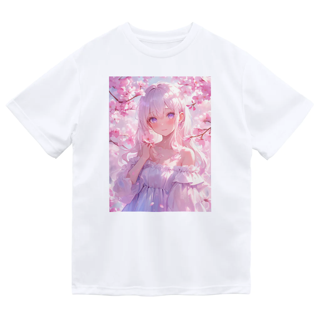 AQUAMETAVERSEの桜の下の少女幸せいっぱい　なでしこ1478 ドライTシャツ