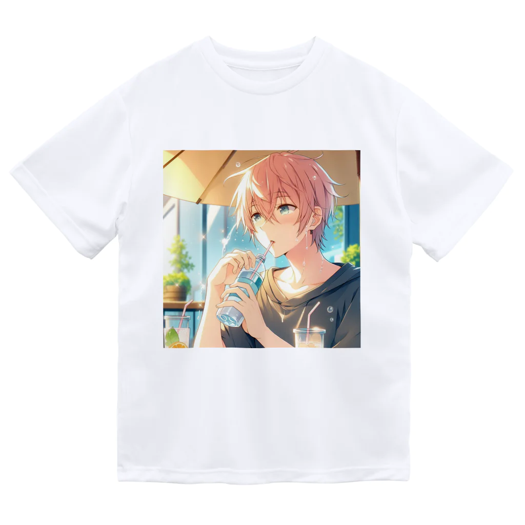 ShopＴＫの夏の爽やかな風に包まれた青年 ドライTシャツ