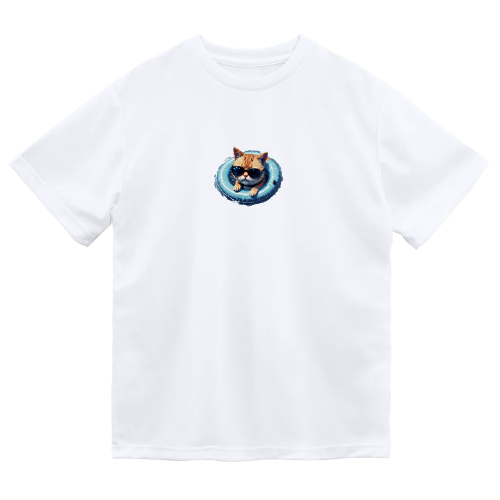 メロンパン猫のぷかぷか猫 ドライTシャツ