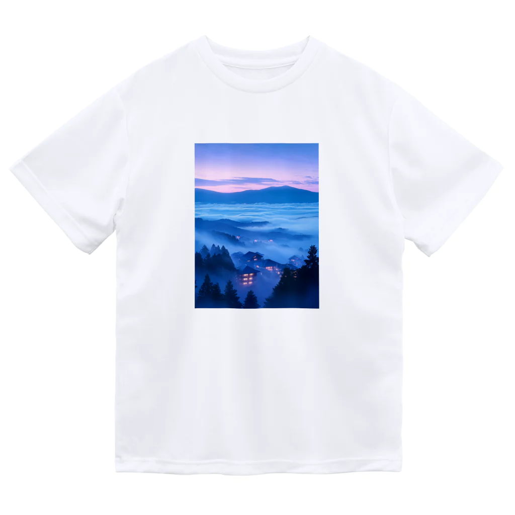 AQUAMETAVERSEの雲海とホテル街の灯　ラフルール　1859 ドライTシャツ