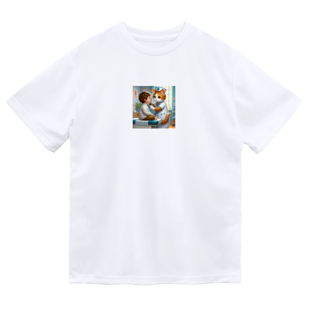 yanagi_mochiの人間の子供を検診する猫ナース Dry T-Shirt