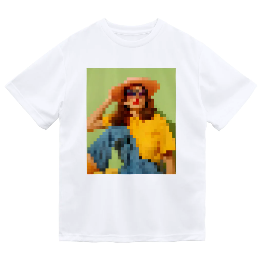 Unique Existenceのart woman mosaic ドライTシャツ