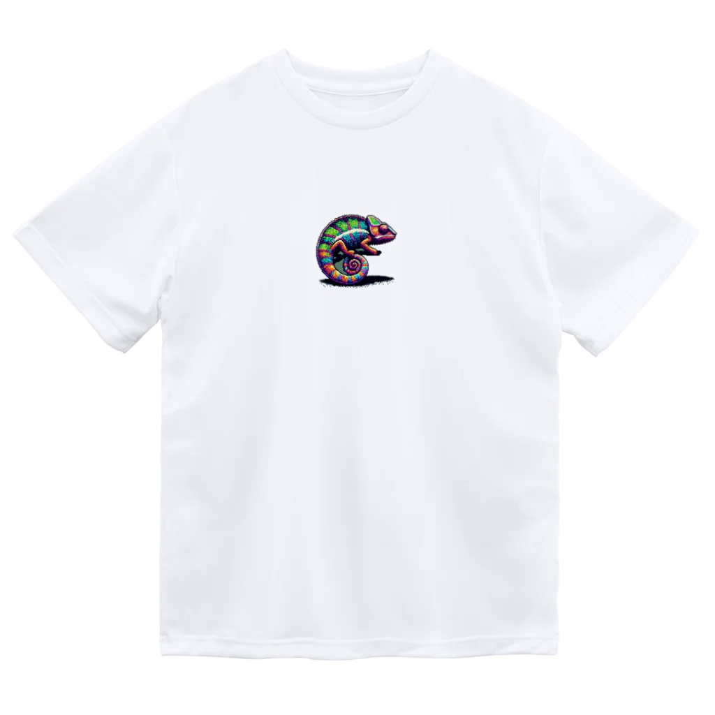 GIRLのドット絵のカメレオン Dry T-Shirt