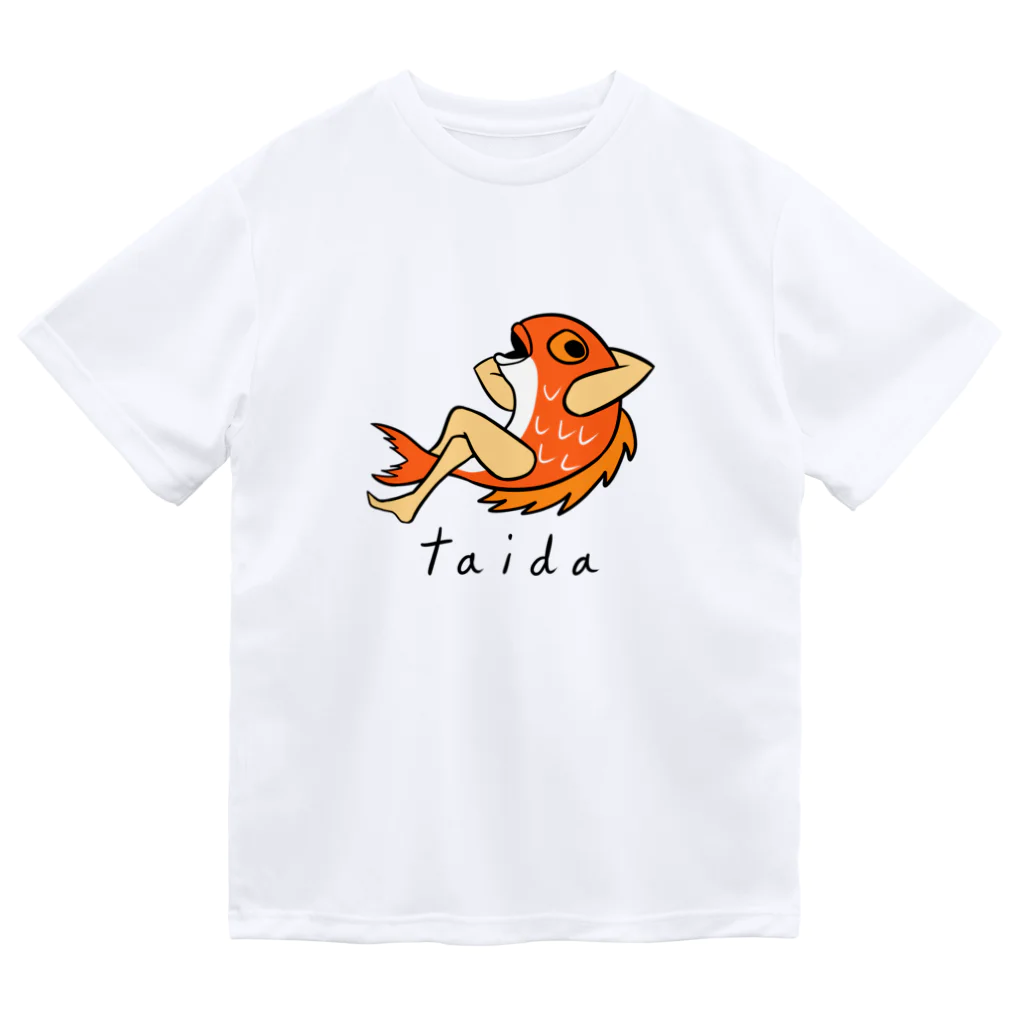 Rikaeruの怠惰な鯛だ ドライTシャツ