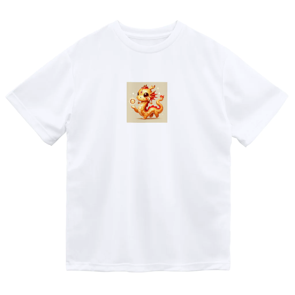 亀蘭・タマムシの金龍八角象徴 ドライTシャツ