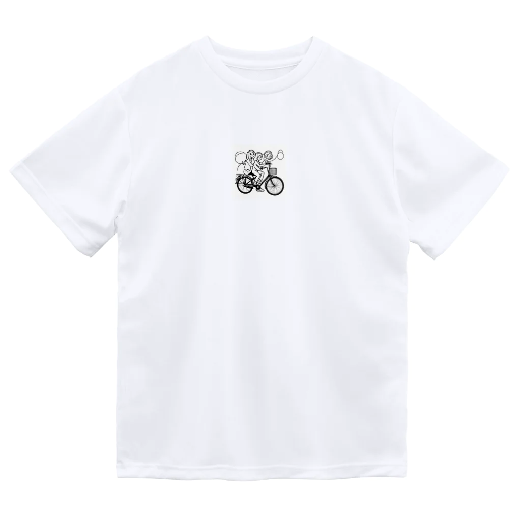 二宮大輔の自転車ロゴ　ガールズ ドライTシャツ