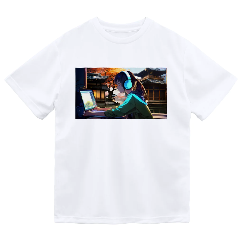 Nodoka Silence Library - WEB SHOPのTyping Girl ドライTシャツ