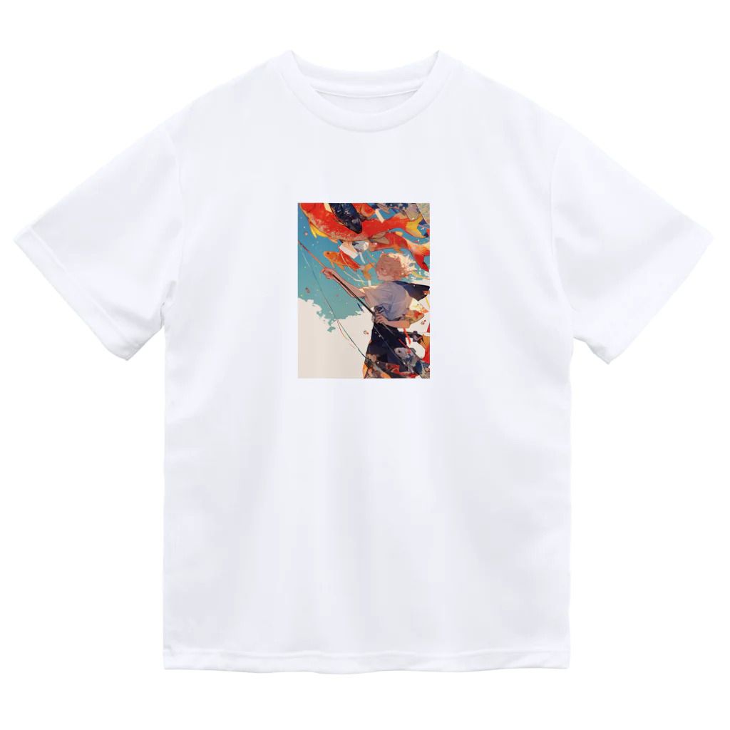 AQUAMETAVERSEの鯉のぼりを操る男の子　ラフルール　1859 Dry T-Shirt