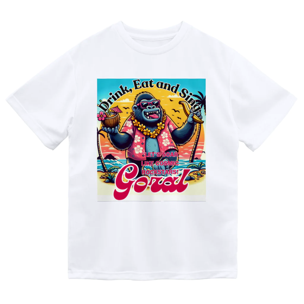 Donky Goriの南国ゴリラ ドライTシャツ