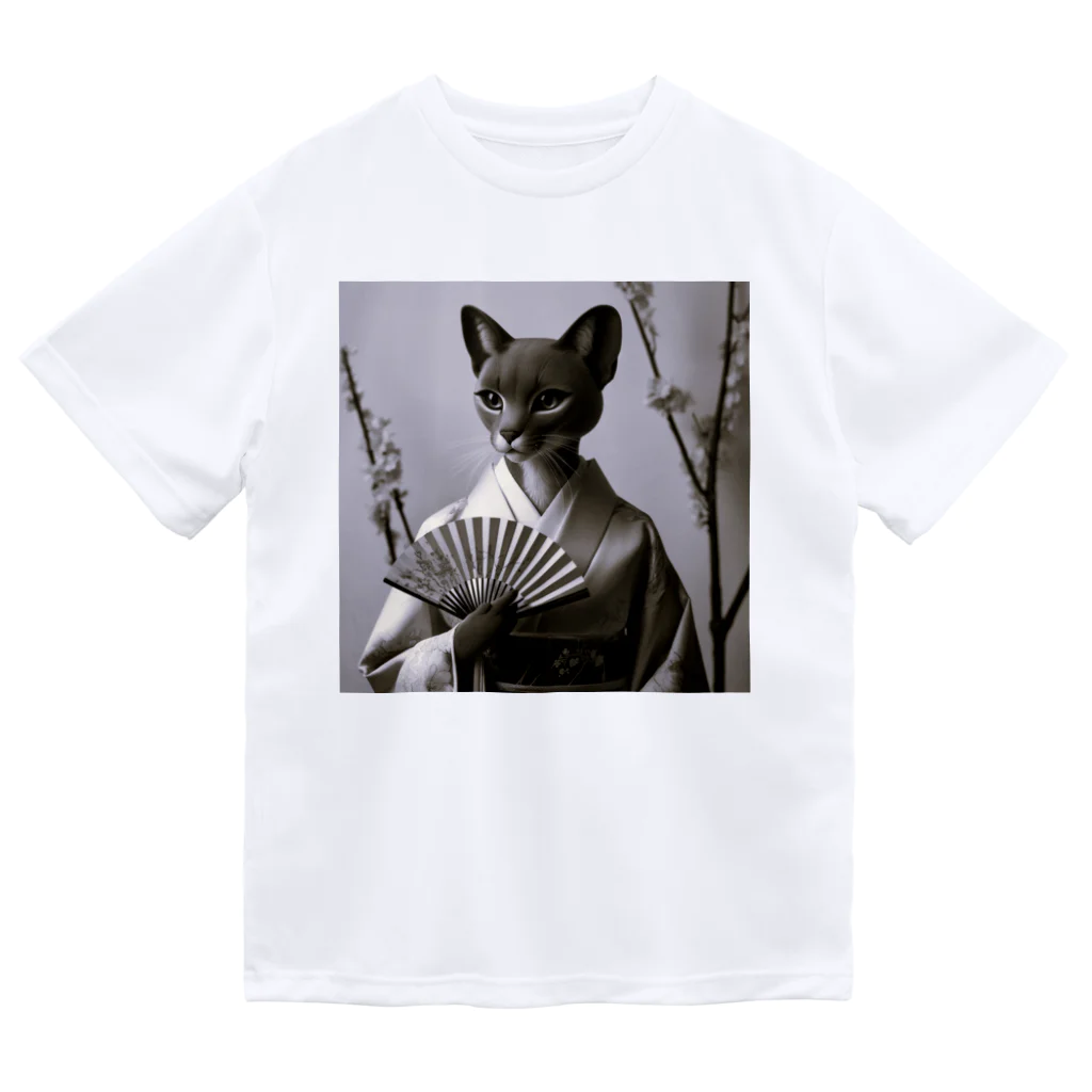 Ueda Shigeyoshiの猫のお姉さん ドライTシャツ