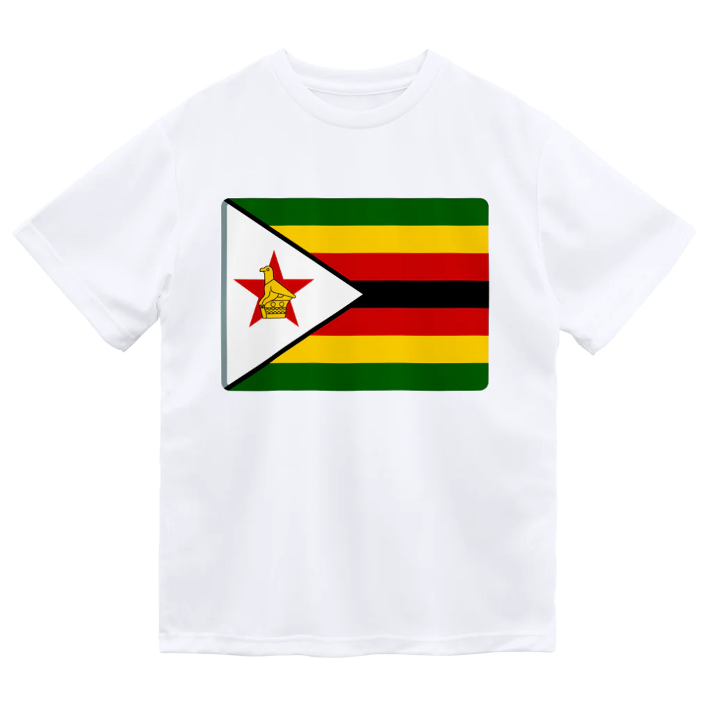 お絵かき屋さんのジンバブエの国旗 ドライTシャツ