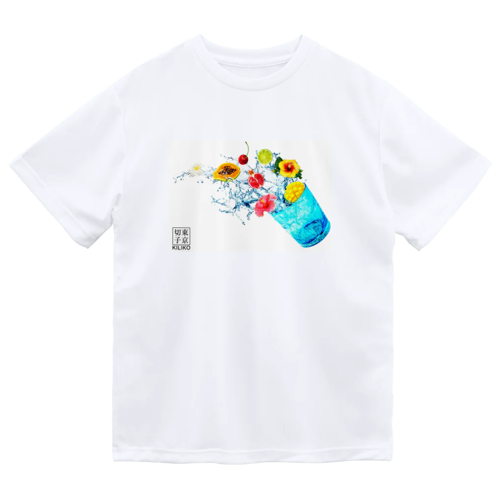 KILIKOStudiosの琉球ガラス　青 Dry T-Shirt