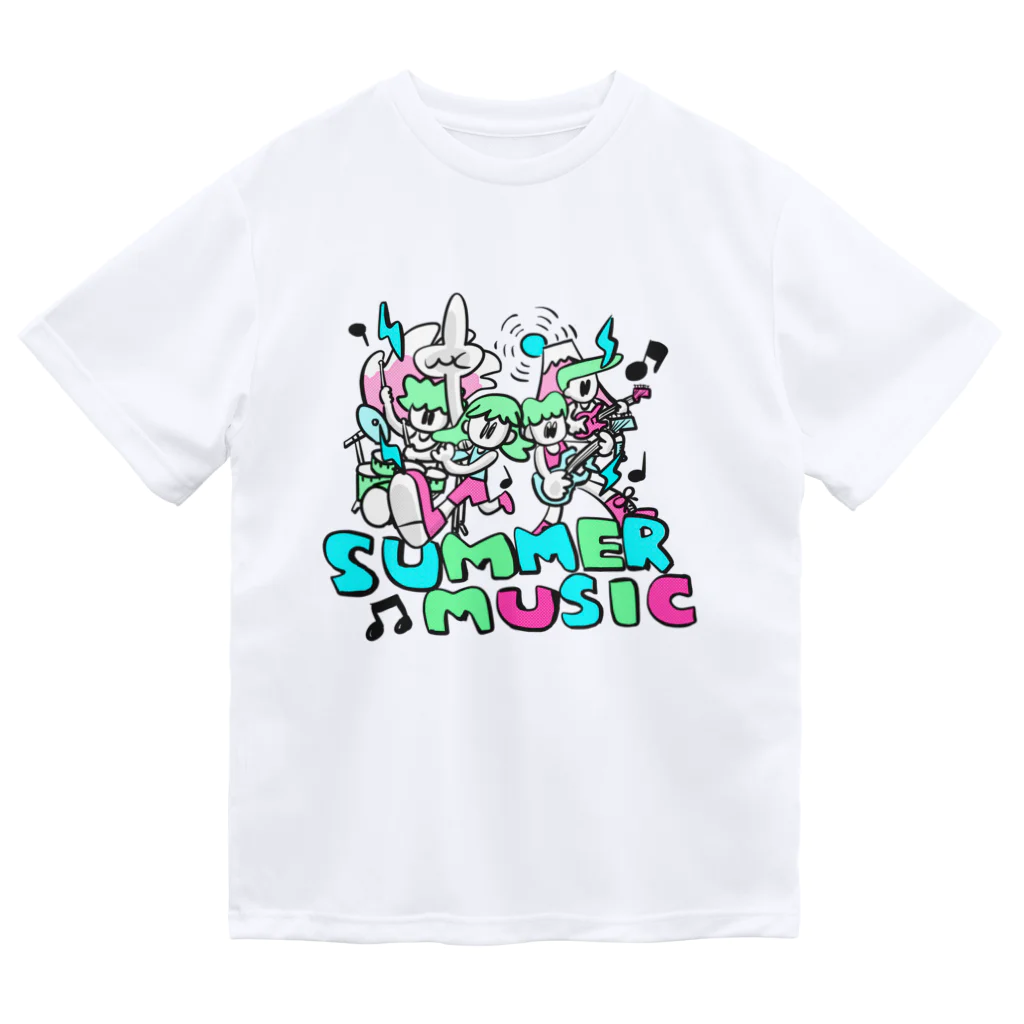 ポイショップのSUMMER MUSICーGREEN ドライTシャツ