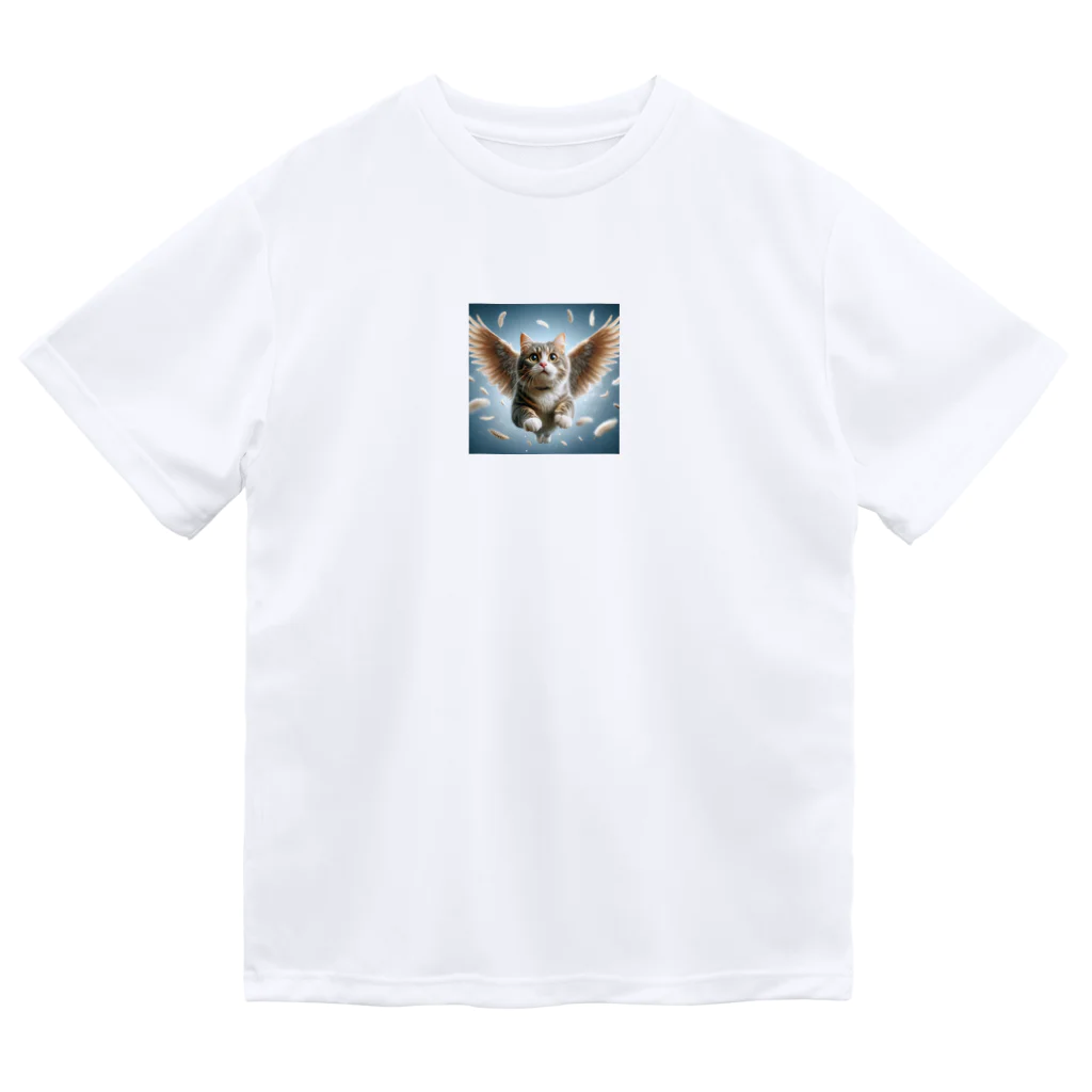 oz-chanの空飛ぶ猫リアル風1 ドライTシャツ