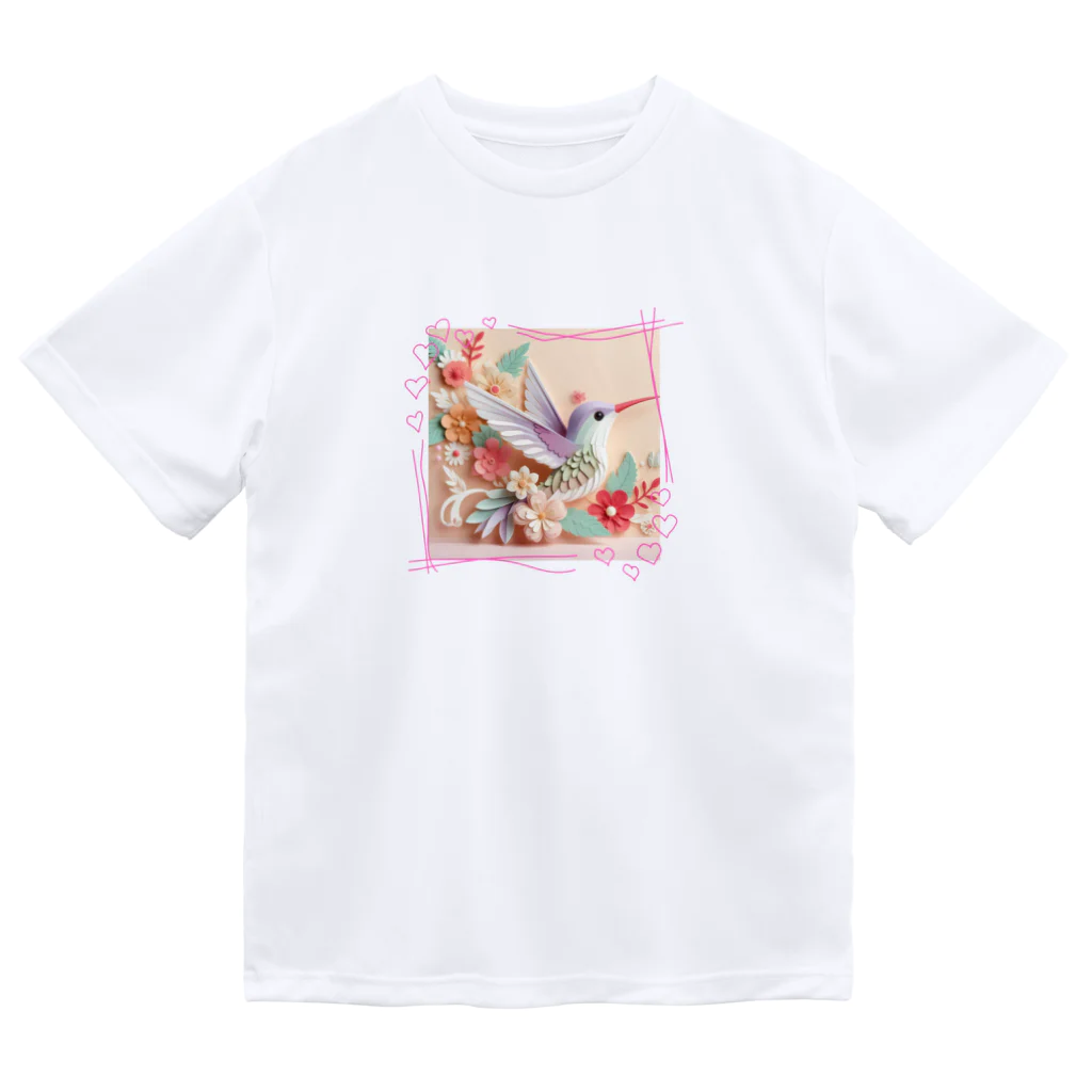 終わらない夢🌈のパステルカラーのハチドリ💞 Dry T-Shirt