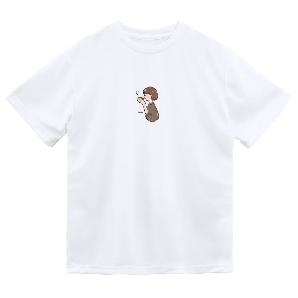 Sakikoのほっとひと息つく女の子　カフェ　ブラウン Dry T-Shirt